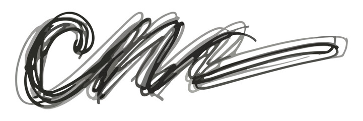 Abstract Scribble Sketch Lines in Gray and Black Isolated on White Background Vector Illustration for Modern Designs, Logos, and Backgrounds