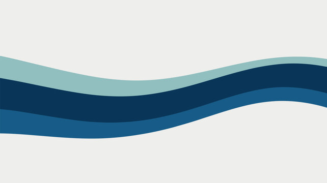 An illustration of three wavy lines in shades of blue against a light background creating a dynamic design