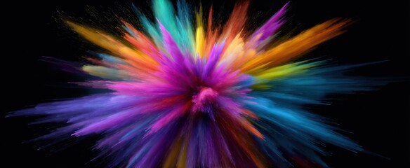 Painterly color splashes bring lively and creative vibes with artistic bursts.