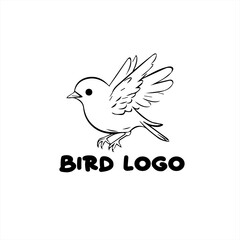 Modern Minimalist Bird Design Logo