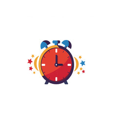 Wake-Up Alarm Clock with Stars Illustration