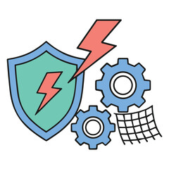 System Protection Security vector illustration