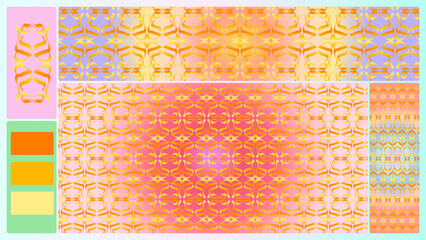 Vibrant Golden Abstract Seamless Pattern with Dynamic Gradient Background