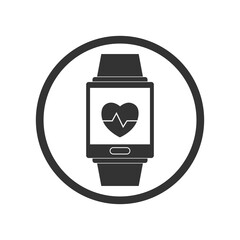 Health on Smartwatch wearable technology symbol icon isolated on transparent background