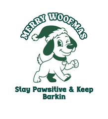 Cute Christmas Dog Illustration – 