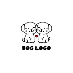 Modern Minimalist dog Design Logo
