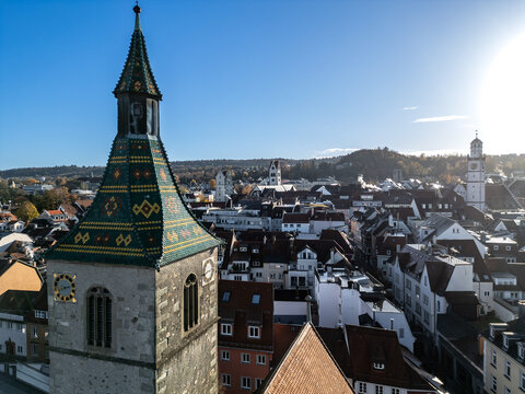 Ravensburg, Deutschland: Luftaufnahme der Altstadt
