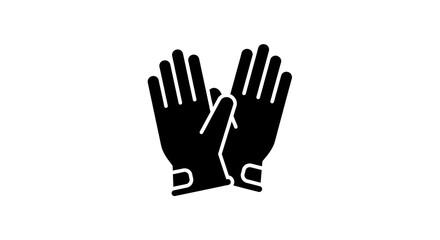 Protective gloves icon isolated on white