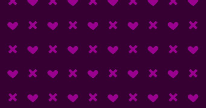 heart emo pattern dark pink background