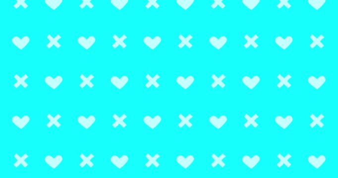 heart emo pattern light blue background