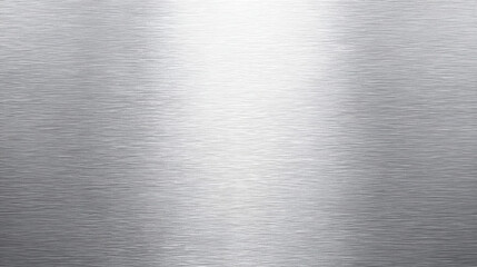 Brushed metal texture background with silver steel surface and horizontal grain pattern, creating sleek and modern industrial look