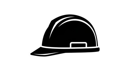 Safety helmet silhouette icon