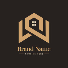 Luxury home logo design, An exquisite collection of luxury home logo designs, tailored for upscale real estate and architectural branding with elegance and style.