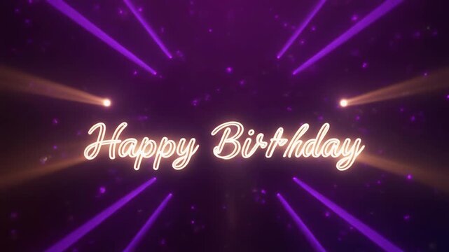 Neon Pink, Blue & Purple 50th Birthday Party Intro