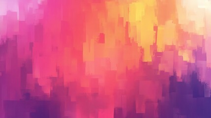 Abstract painting features blending colors of pink purple and gold