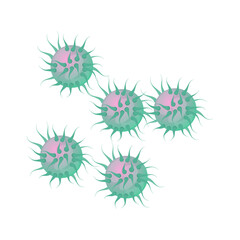 Gonorrhea Vector Illustration virus cells for science and medicine, showing disease spread and research in vector art