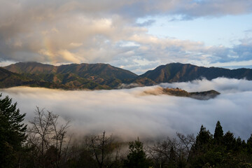 Fototapeta premium 兵庫県朝来市の竹田城と雲海