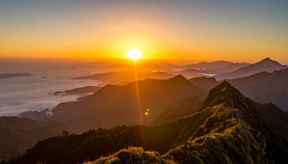 Mountain Sunrise Landscape