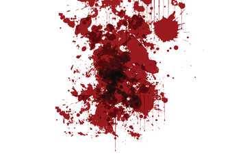 Realistic Red Blood Splatter Vector Set. Crime and Horror Graphic Design Elements. Abstract Red Color Background, Vector Illustration