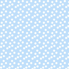 Light blue background with diagonal rows of white polka dots pattern