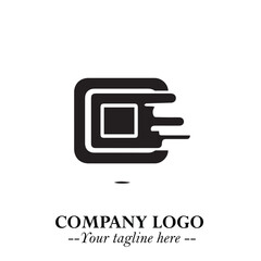 Box Moving Fast Symbol in Black on the White Background with Dynamic Delivery Design
