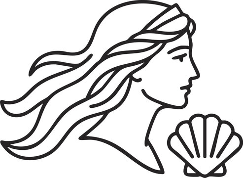 greek goddess Aphrodite vector illustration