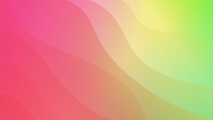 Pink yellow and green gradient waves, soft abstract flow background, dreamy pastel cover design, web banner