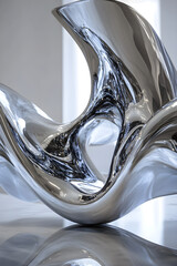 Ethereal Harmony: A Stunnig Dance of Metallic Reflecions and Nature