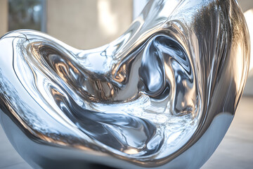 Ethereal Harmony: A Stunnig Dance of Metallic Reflecions and Nature