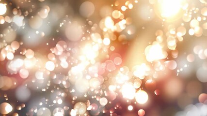 A vibrant bokeh effect with blurred sparkles in warm colors, perfect for backgrounds and artistic elements.