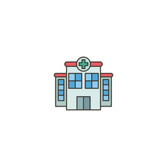 Hospital icon vector eps file 