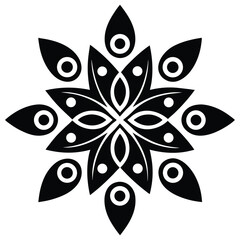 traditional bengali patterns vector icon on white