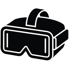 vr headset icon on white background