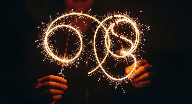 Sparkling Light Painting - A Celebration of Light and Movement. - Powered by Adobe