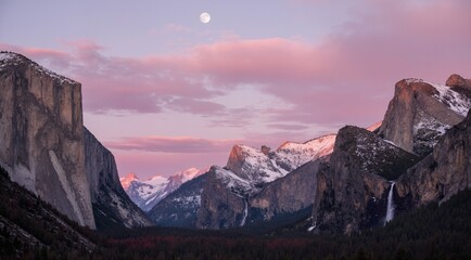 sunset in the mountains