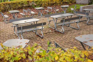 Modern restaurant sign with heart logo for pizza salad and kebab.
