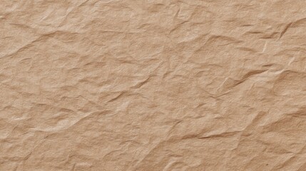 Fototapeta premium Crumpled Brown Paper Background for Textures, Crafts, Packaging, or Design Applications with Natural Earthy Tones and Subtle Texture Details