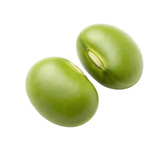 Obraz premium green beans isolated on transparent white background full depth of field clipping path