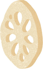 Lotus Root Section Element Illustration