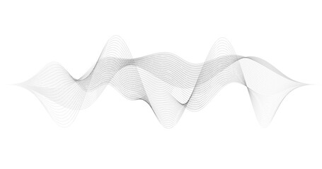Radio Signal wave on white background for Science Technology concept