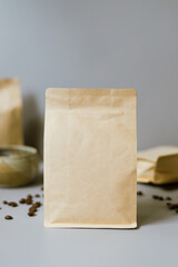 Brown kraft paper coffee bag
