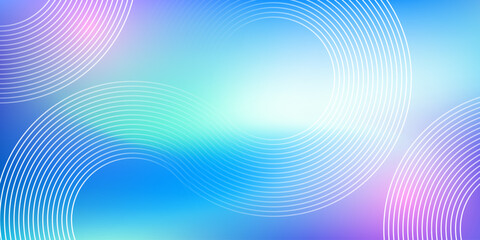 Abstract modern blue gradient background with glowing circular line pattern. Future technology concept background.