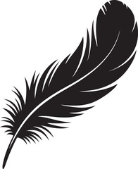 Fototapeta premium Elegant black feather silhouette vector illustration