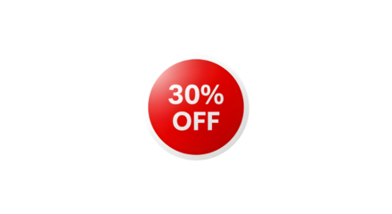 Red 30 Percent Off Sale Sticker Icon Black Background