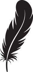 Obraz premium Elegant black feather silhouette vector illustration