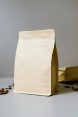 Brown kraft paper coffee bag