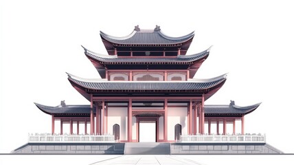 Fototapeta premium Solemn oriental palace ancient buildings
