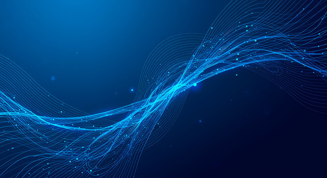 Dynamic Blue Lines Digital Energy Pattern