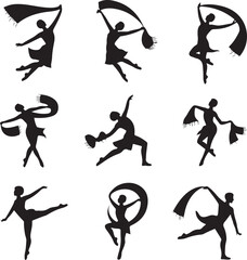 Obraz premium “Ultimate Human Silhouette Collection”“Dynamic Action & Pose Silhouettes Set”“Human Movement Silhouette Bundle”“Sports, Dance & Yoga Silhouette Pack”“Mega Bundle of Human Activity Silhouettes”