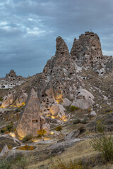 Feenkamine in Uchisar in Kappadokien